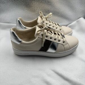 Michael Kors Cream and Silver Women's Sneakers
